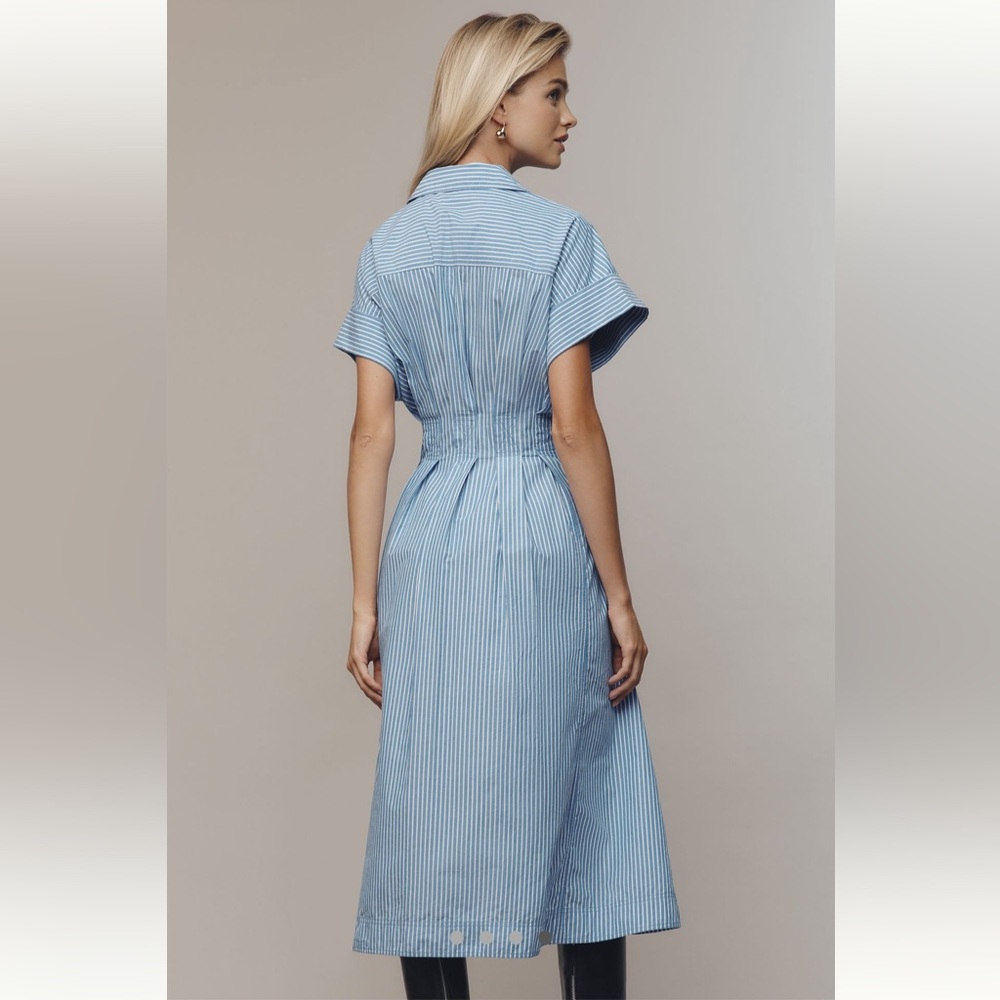 Anthropologie Pilcro short sleeve seamed midi shirt dress - Size XXS - BNWT - Picture 2 of 14